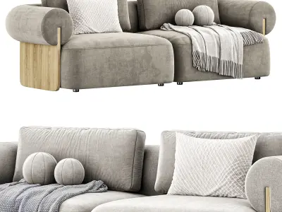 Solange Performance Boucle Sofa By Castlery 3D model