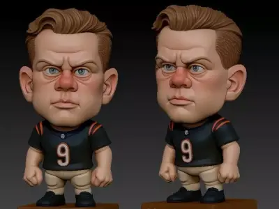 Joe Burrow - NFL - bobblehead - funny caricature - 3d print 3D print model