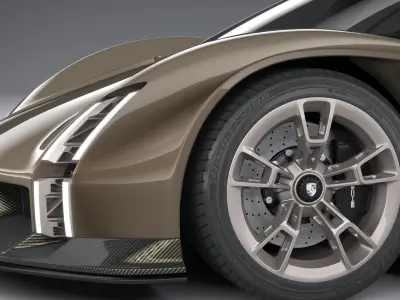 Porsche Mission X Concept 2023 3D model