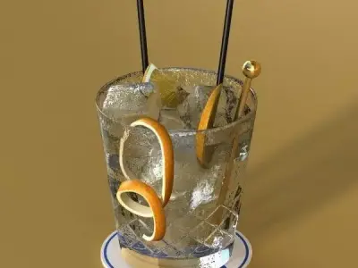 Vodka Cocktail Glass 3D model