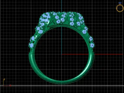 Two Head Women Ring 3DM Womens Ring 3d models 3D print model 3D print model 13