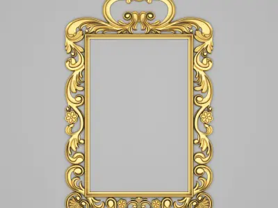 Classic Frame Mirror 008 3D model