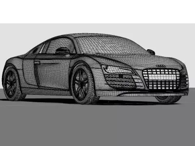 Audi R8 3D Model 3D model