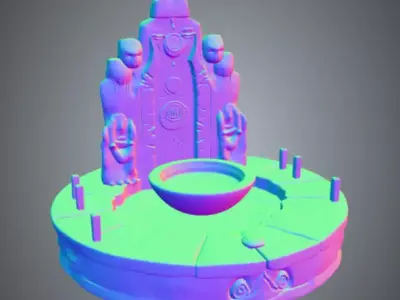 Stone Altar Free low-poly 3D model