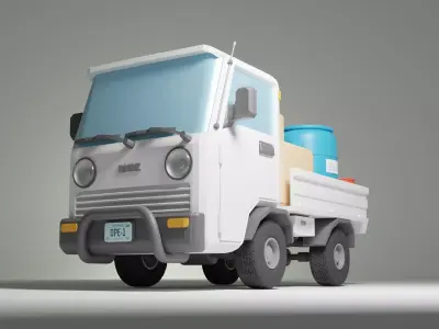 Suzuki Carry Kei Truck Free 3D print model