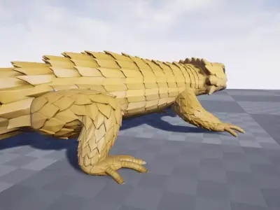 Sand Armadillo lizard  Low-poly 3D model