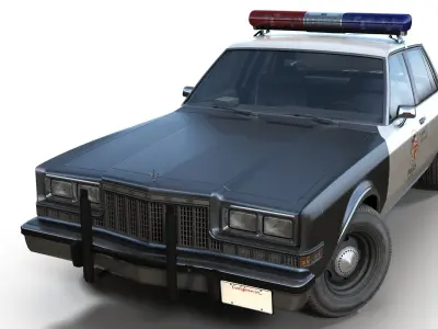 Dodge police interceptor Low-poly 3D model