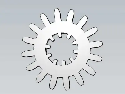 Mechanical Gear Wheel For Engineering Work 3D model