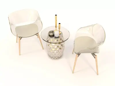 Modern Table and Chair Set 11 3D model