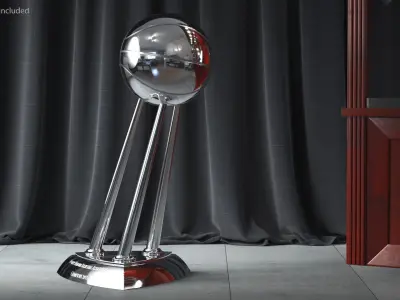 Woman Basketball Championship Trophy 3D model