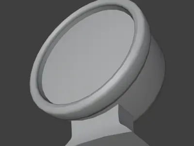 1960s Supercharger Boost Gauge Low-poly 3D model