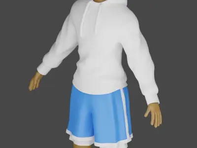 Man with dreadlocks High-poly 3D model