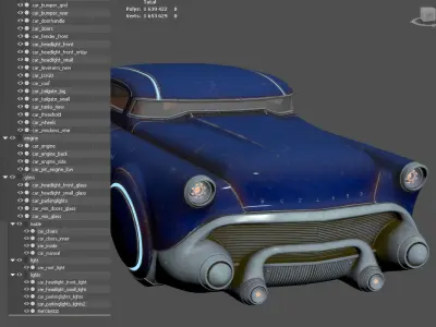 Futuristic flying car 8 3D model