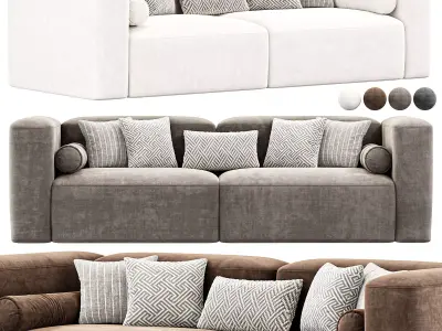 Mags 2 Seater Combination 1 Sofa By Hay 3D model