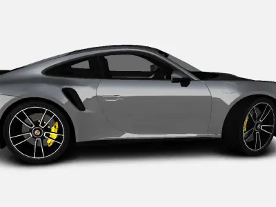 Porsche 911 992 Turbo S 2021 Gameready Low-poly 3D model