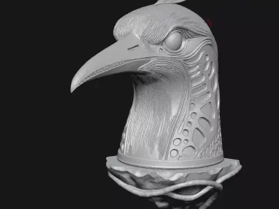 Bird sculpture 3D print model