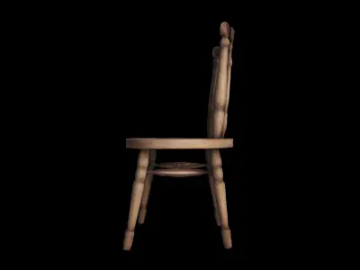 3d Model  Ladderback Chair Isolated On High Render 3D model get
