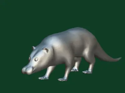 Otter Civet Mammal Low-poly 3D model
