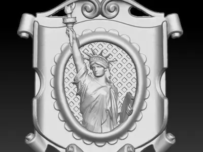 Statue of Libery Relief 3D model