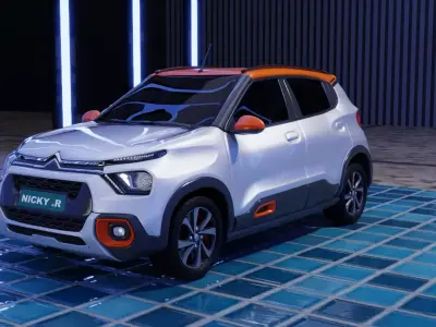 Citroen C3 Rigged 3d Model 3D model