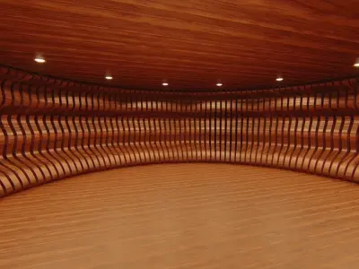 Rounded curved wall LS design  3D model