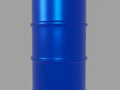 Barrel metal for oil Free low-poly 3D model
