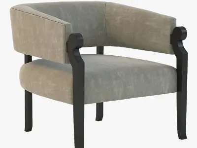 Amir Khamneipur Curved Armchair 3D model