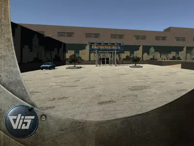 Industrial Area Racing Track Low-poly 3D model