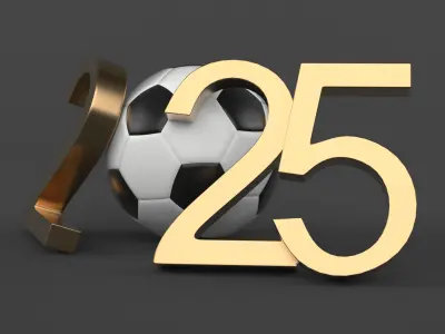 New Year 2025 Free 3D model