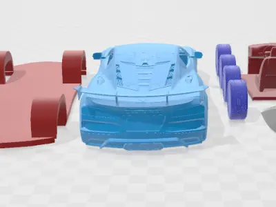 Chevrolet Corvette ZR1 2025 - Separate Parts STL Model 3D print model