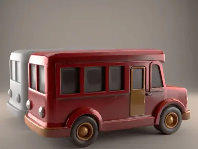 Bus Model STL for Fun Desk Decor Paperweight stl 3D print model