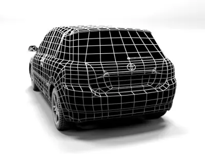 TOYOTA COROLLA 2002 3DR LOWPOLY Low-poly 3D model