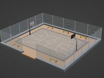 Basketball Stadium - San Antonio Spurs Low-poly 3D model