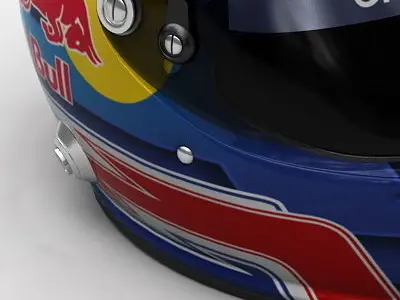 Helmet F1 2009 Mark Webber 3D model