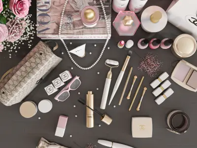 girls accessories  Low-poly 3D model