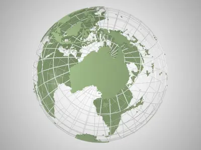 Globe News Skalton Turfe Green 3D model