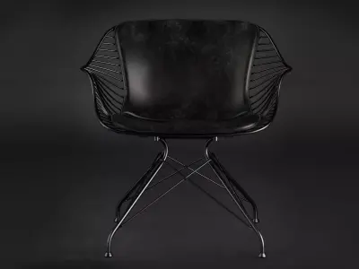 Wire lounge chair 3D model