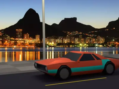 Low polly car Free 3D model