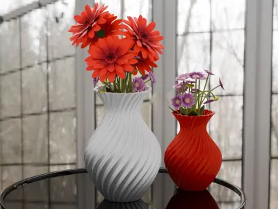 Spiral Flower Vase  3D print model