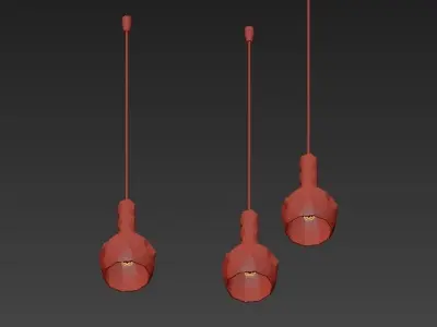 FACETURE polygonal pendant lamp 3D model