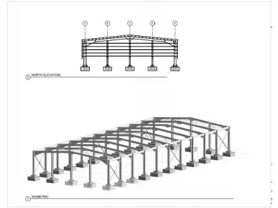 3D Model details for steel structure 3D model