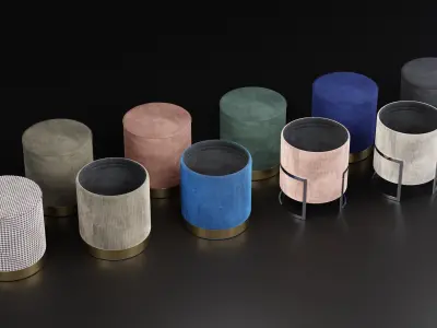 Luxury Living Room Decoration Assets Set 1 3D model