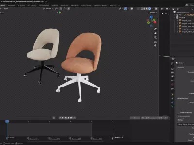 Office chair 3D model get