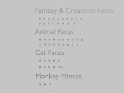 Creature Face Emoji Pack 3D Printable 51 Unique Emojis 3D print model