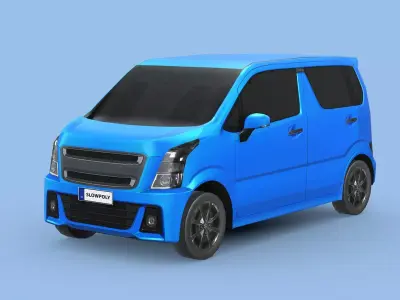 Suzuki Wagon R Stingray Hybrid 2021 Low-poly 3D model