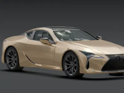Lexus - LC 500 Low-poly 3D model