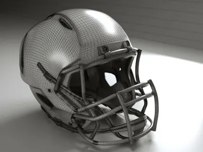 Football Helmet NFL pro 49ers 3D model