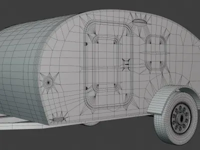 Teardrop caravan 3D model