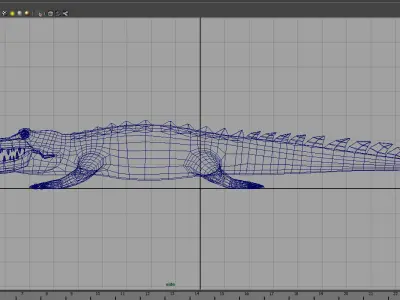crocodile 3d low poly 3d model alligator 3D model