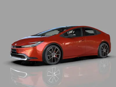 Toyota Prius 2023 HQ interior 3D model